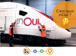 Le nouveau service inOui, expliqué par tictactrip, comparateur de bus et de train. Pourquoi voyage-sncf devient OUI.sncf et pourquoi TGV devient inOui.