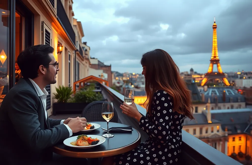 restaurant belle vue à paris - repas romantique - restaurant couple paris 