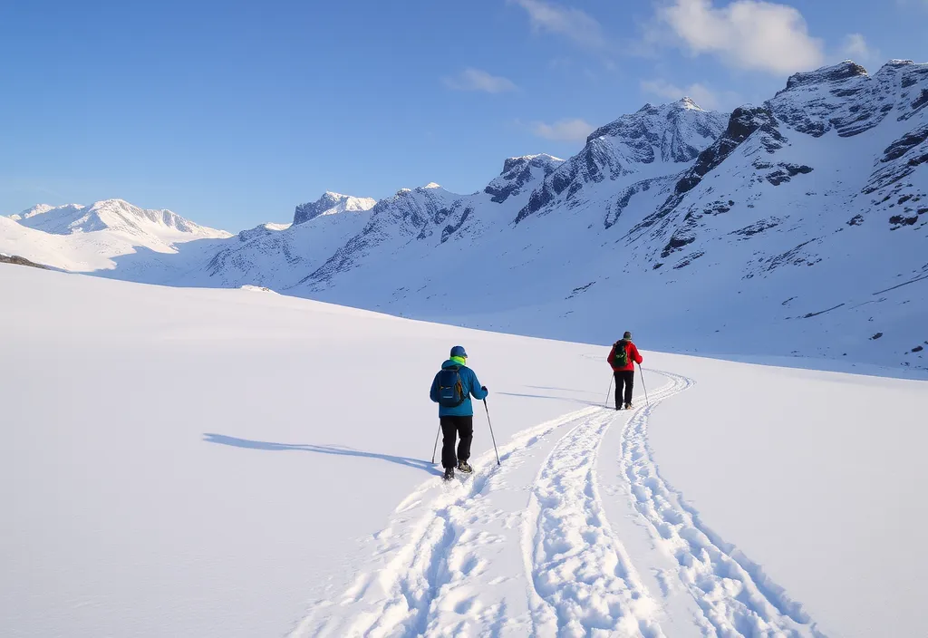 randonnée en raquette , neige , montage , ballade en montagne 