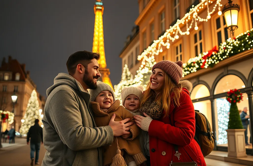 famille Paris à Noël